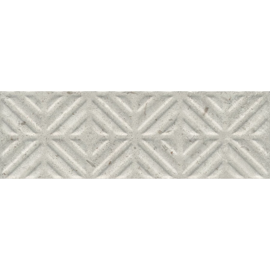 Бордюр Kerama Marazzi Карму матовый обрезной серый светлый 9,6х30 см