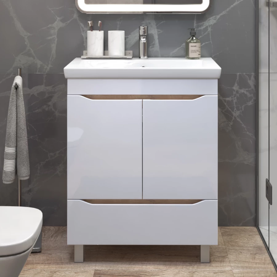 Тумба под раковину Vigo Grani 700-2-1 дуб золотой 285 дуб золотой