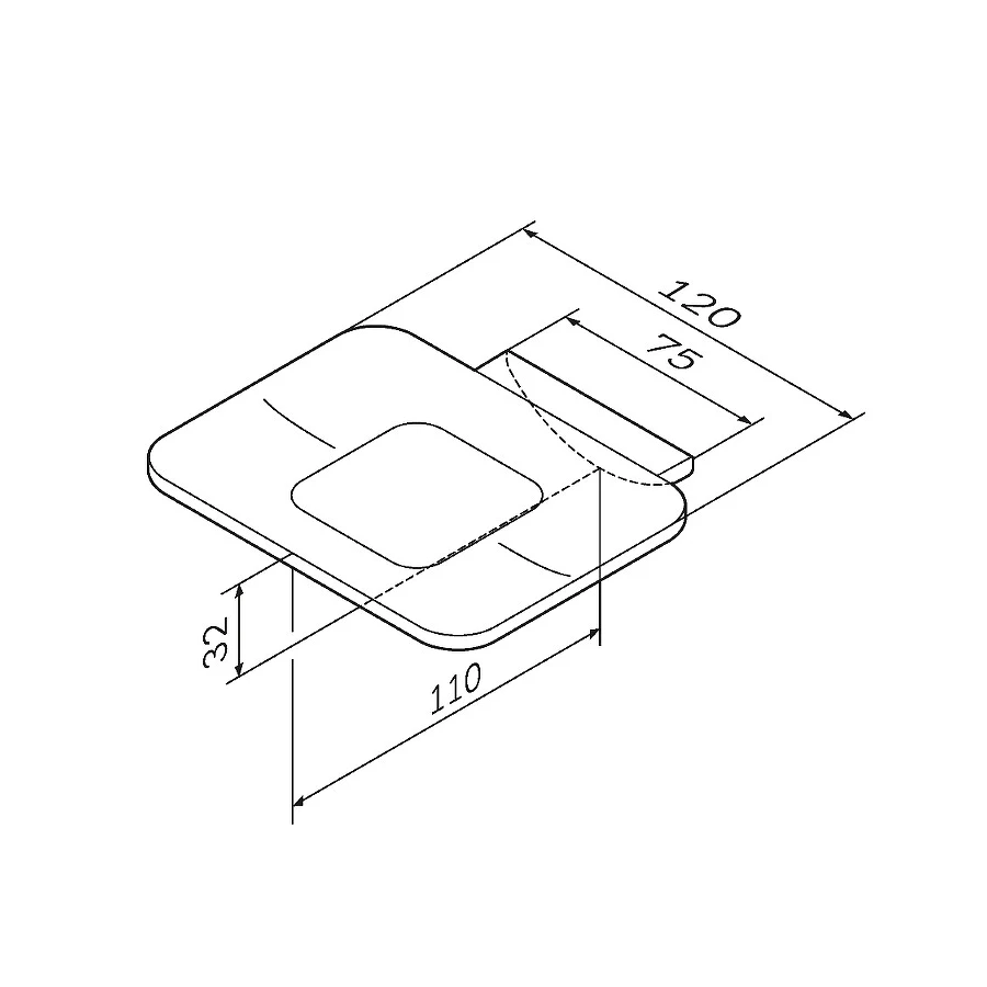 Мыльница стеклянная с настенным держателем Am Pm Inspire V2.0 A50A34200