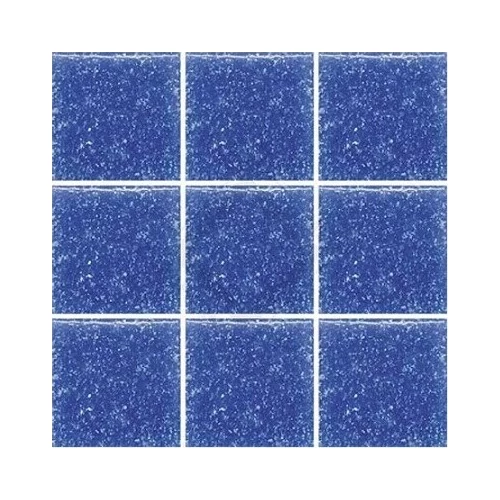 Стеклянная мозаика JNJ Mosaic Normal сетка 1x1 глянцевая синяя AS63 31,8х31,8 см