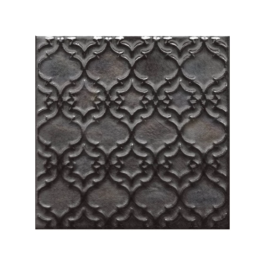 Плитка настенная Kerama Marazzi Камбон Декор матовый черный STG/A525/5115 20х20 см