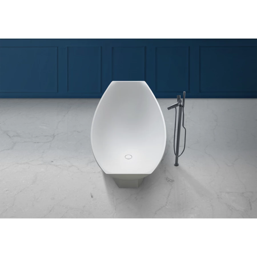 Ванна из искусственного камня Abber Stein белая матовая AS9610 180x80 см