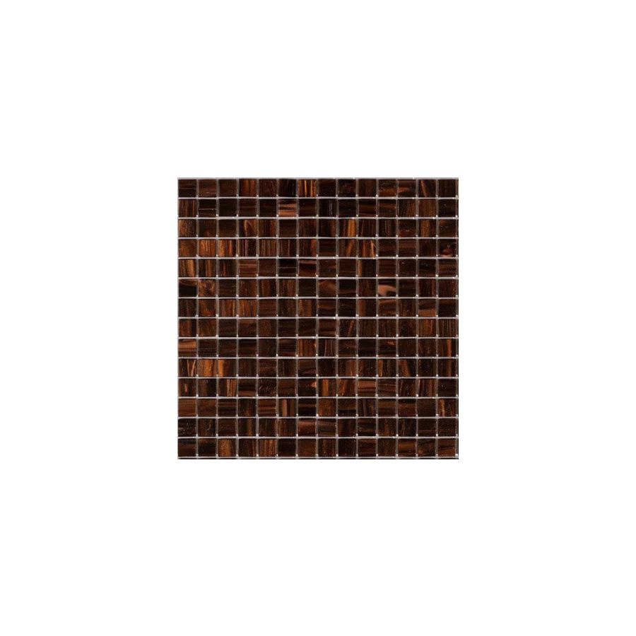 Стеклянная мозаика Rose Mosaic Gold Star сетка 2x2 глянцевая коричневая G38(5)322x322 32,2х32,2 см