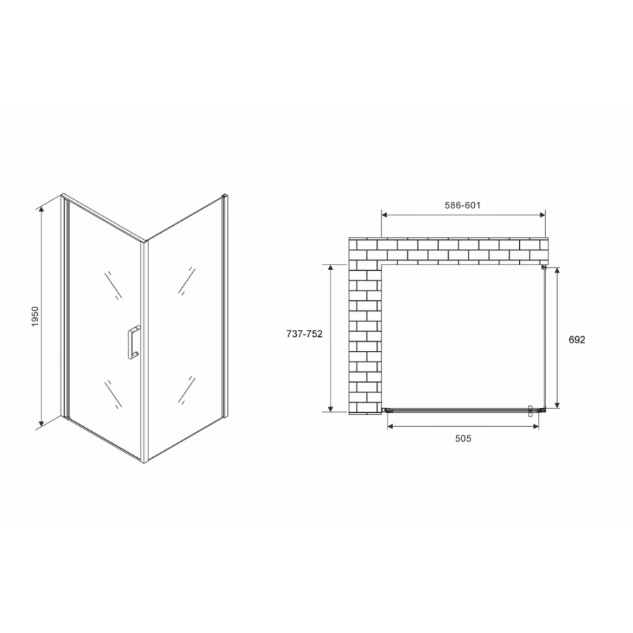 Душевой уголок Abber Sonnenstrand AG04060-S75