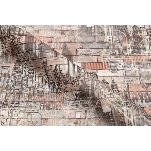 Обои флизелиновые Palitra Life Палитра Manhattan коричневые PL71814-25 1.06x10.05 м