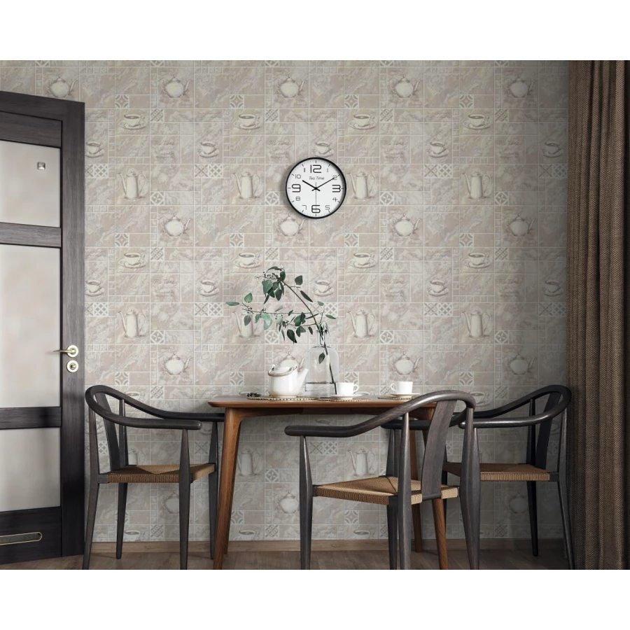 Обои виниловые Palitra Home Tea Time HomeColor коричневые HC11060-28 0,53х10,05 м