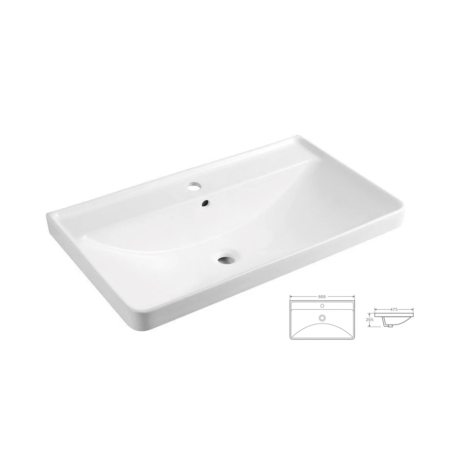 Комплект тумба Azario Мила 80 подвесная с раковиной Monte tx 80 белый матовый CS00080142 81х47х67 см