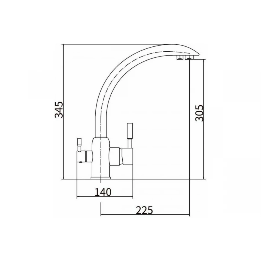Смеситель для кухни Fashun A54309-8A