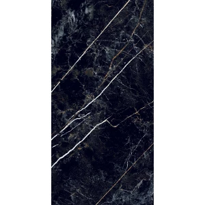 Керамогранит Realistik Obsidian Black Sparkle Dark Lapato сarving черный 120х60 см