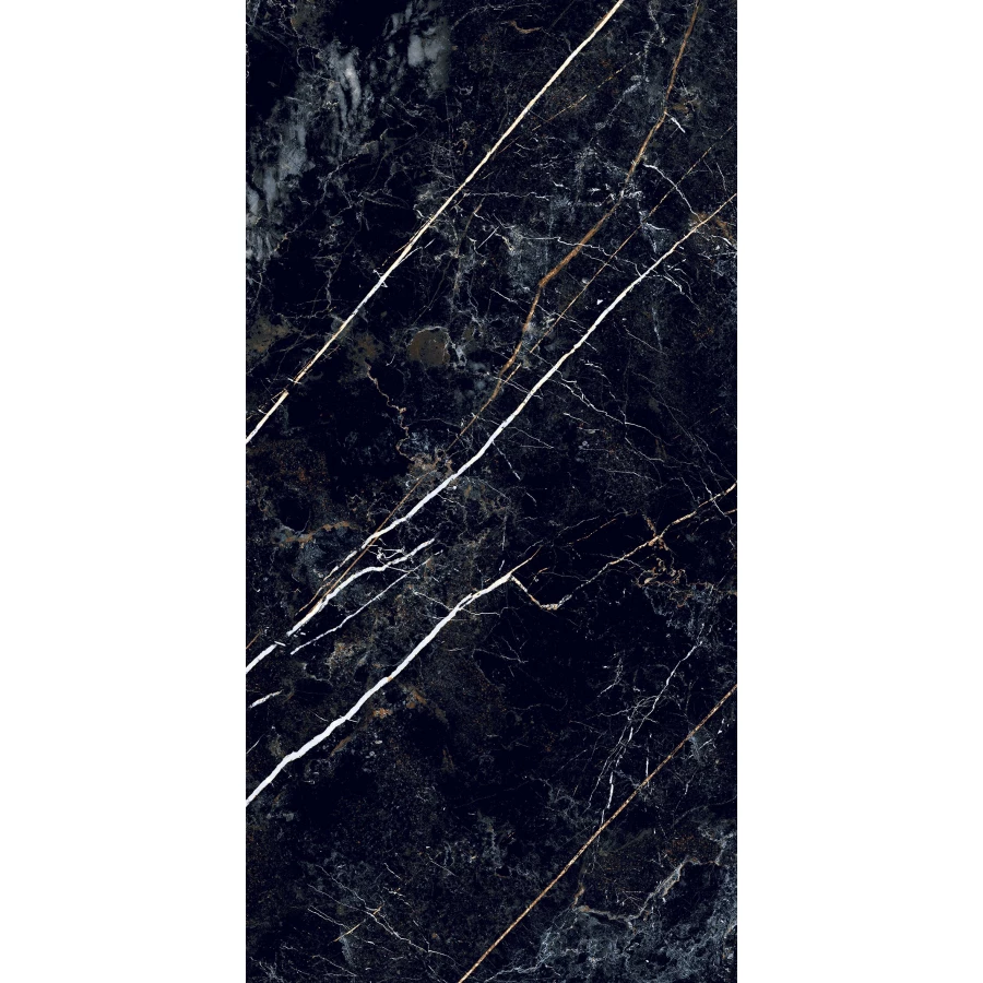 Керамогранит Realistik Obsidian Black Sparkle Dark Lapato сarving черный 120х60 см