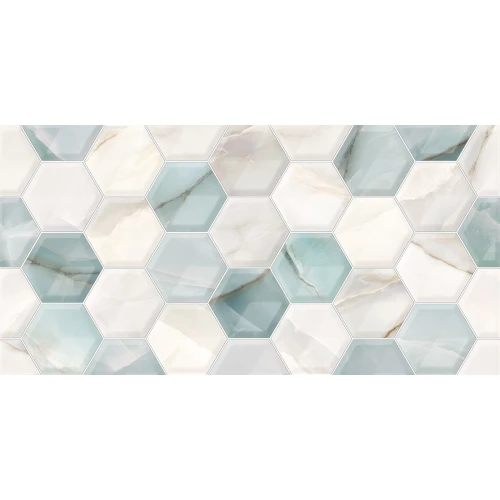 Плитка облицовочная Alma Ceramica Maritime рельефная матовая бирюзовая TWU2550MRM16 50х24,9 см