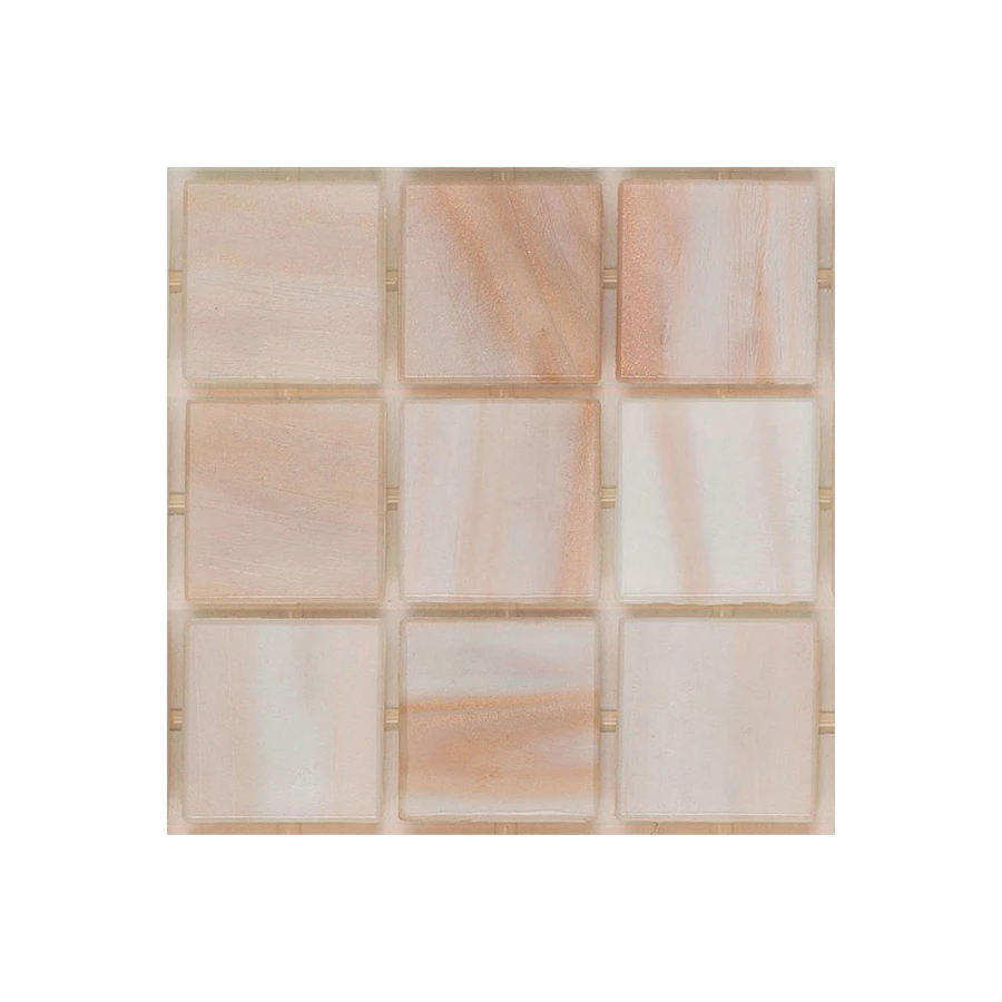 Мозаика стеклянная Trend Brillante Opale 221 с авантюрином 2x2 на силиконе глянцевая бежевая Br221 31,6х31,6 см
