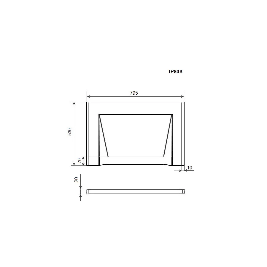 Торцевая панель Timo TP80H 79.5x53 см