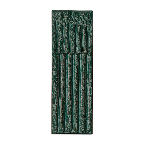 Плитка настенная Mutina Схамотте Куадра Верде / Chamotte Quadra Verde глянцевая зеленая PUCQ06 21,3x7,2 см