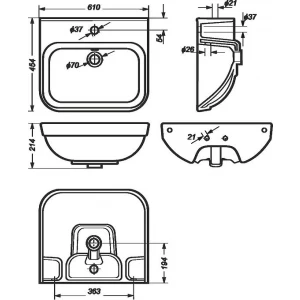 Раковина Sanita Luxe Next NXTSLWB01