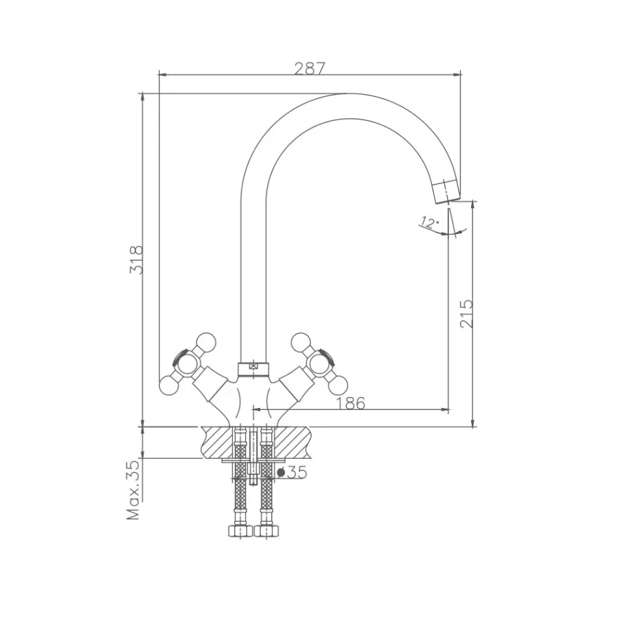 Смеситель для кухни Haiba HB4119-5
