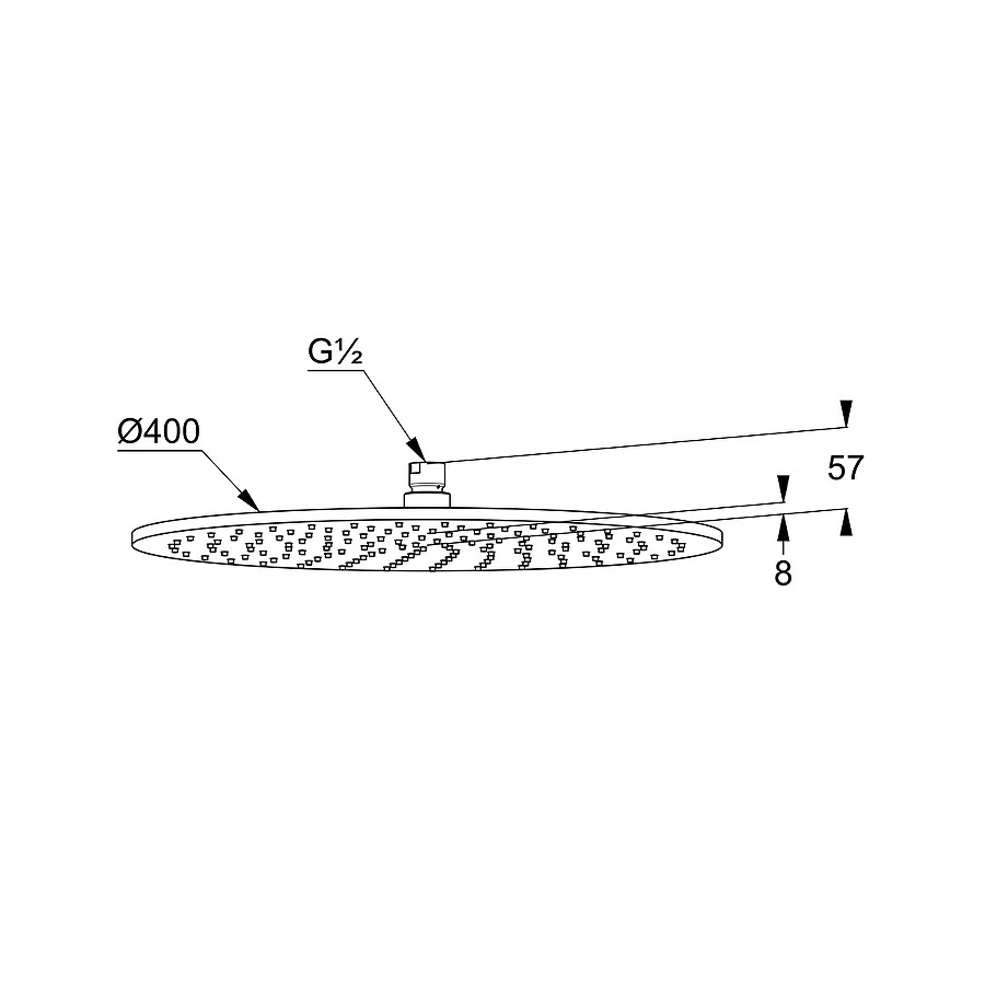 Верхний душ Kludi A-Qa круглый диаметр 40 черный матовый