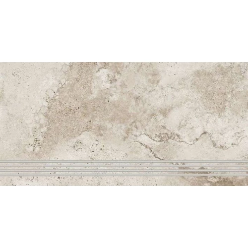 Ступень из керамогранита Lasselsberger Ceramics Киплинг матовая серая 6860-0073 60х30 см