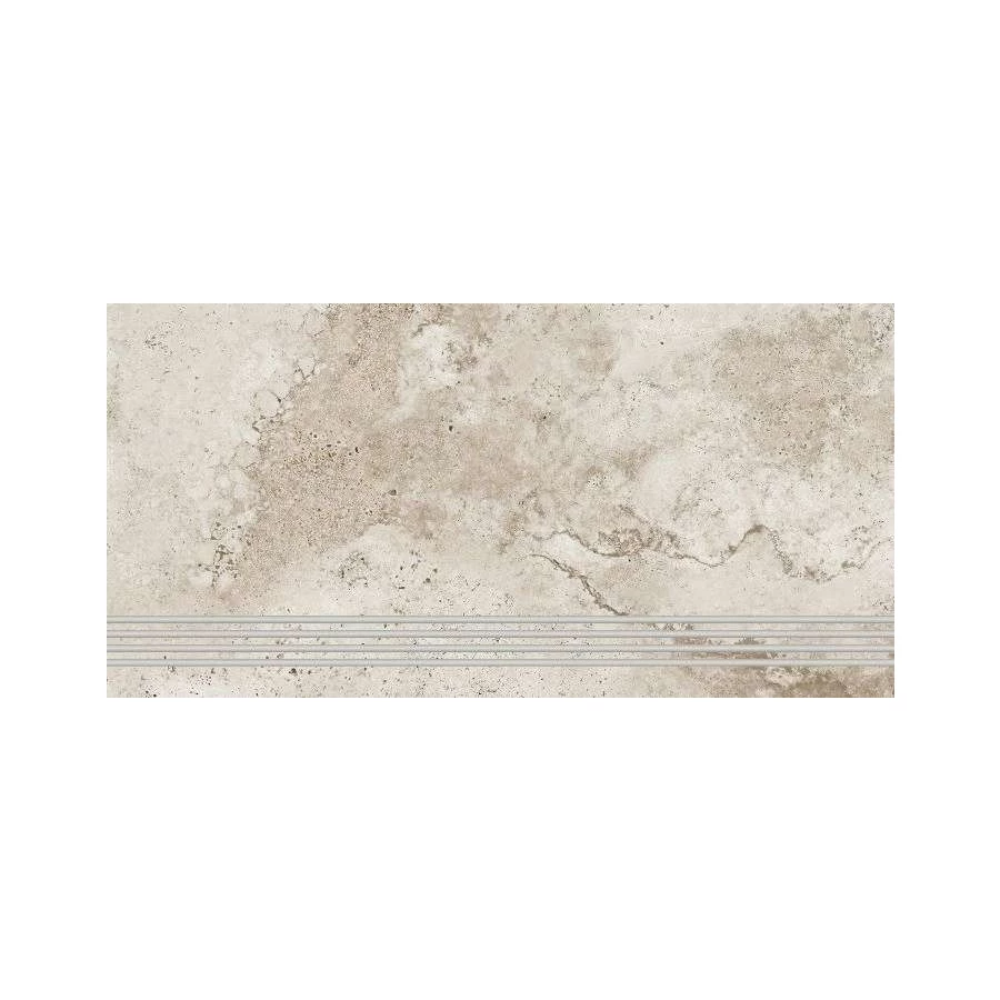 Ступень из керамогранита Lasselsberger Ceramics Киплинг матовая серая 6860-0073 60х30 см