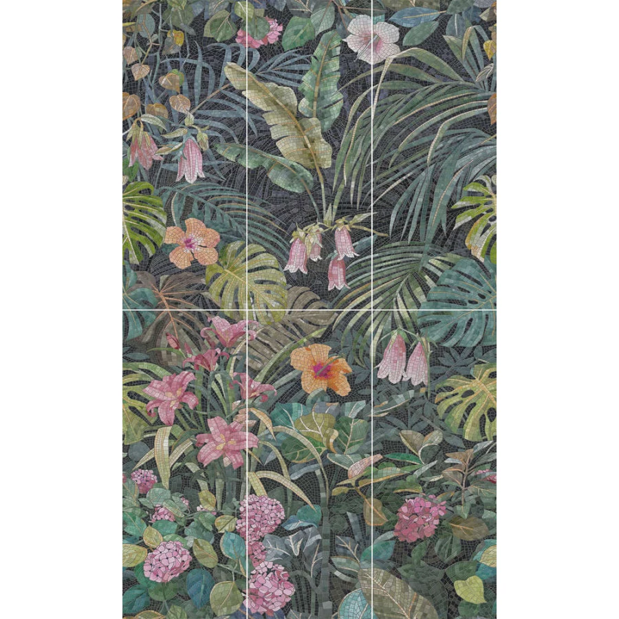 Плитка настенная Kerama Marazzi Альвао Панно глянцевое зеленое VT/A251/6x/7000 100х60 см