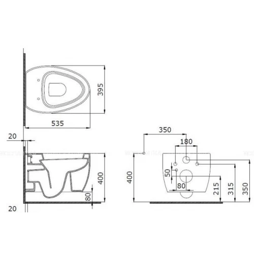 Унитаз подвесной Bocchi Etna серый 1116-006-0129