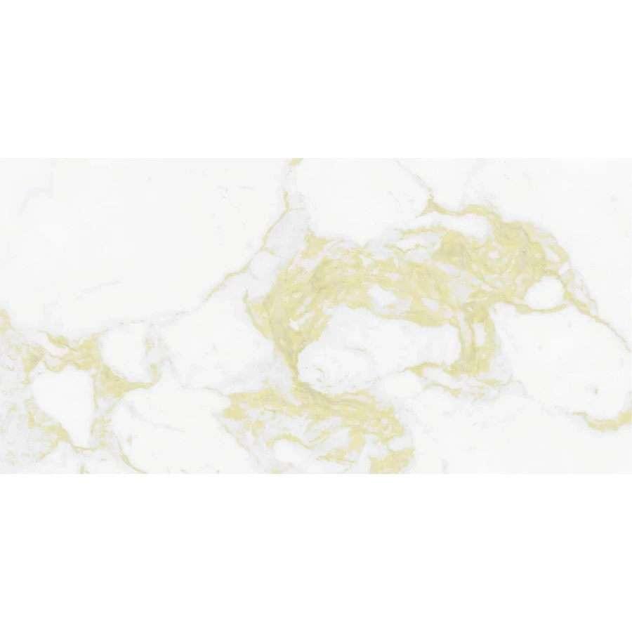 Керамогранит Planet Ceramics UKSL-2425 глянцевый с золотом белый 120х60 см