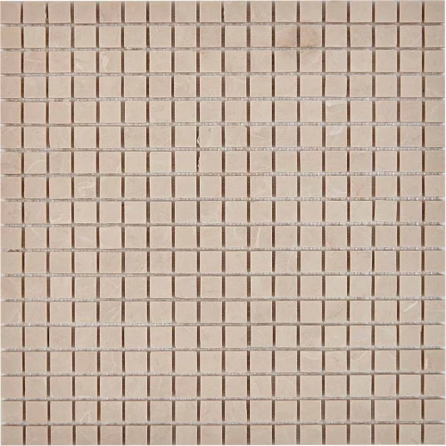 Мозаика Pixel mosaic Мрамор Crema Nova чип 15х15 мм сетка Матовая PIX229 30,5х30,5 см