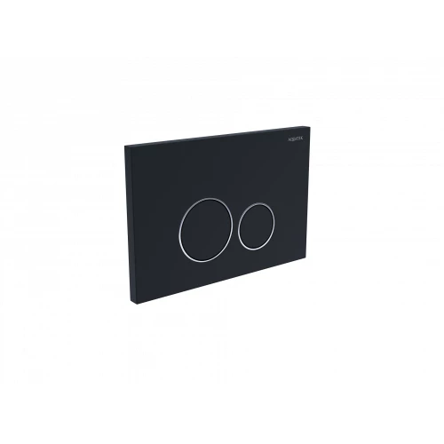 Панель смыва Aquatek 005D Черная матовая ободок хром клавиши круглые KDI-0000020