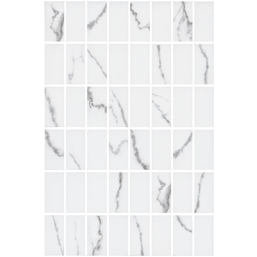 Декор Kerama Marazzi Мираколи мозаичный 4,8х2,3 глянцевый белый MM8380 30x20 см