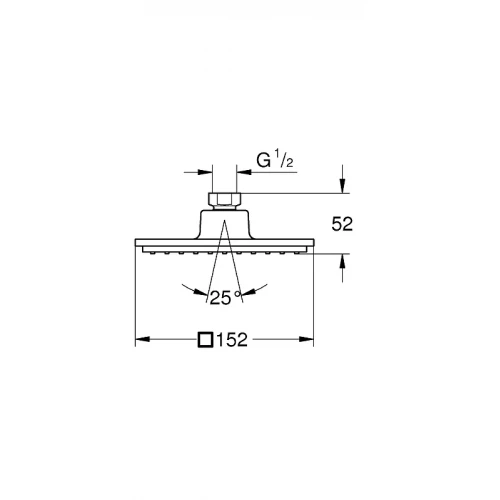 Верхний душ Grohe Euphoria Cube 1 режим диаметр хром 27705000 152 мм
