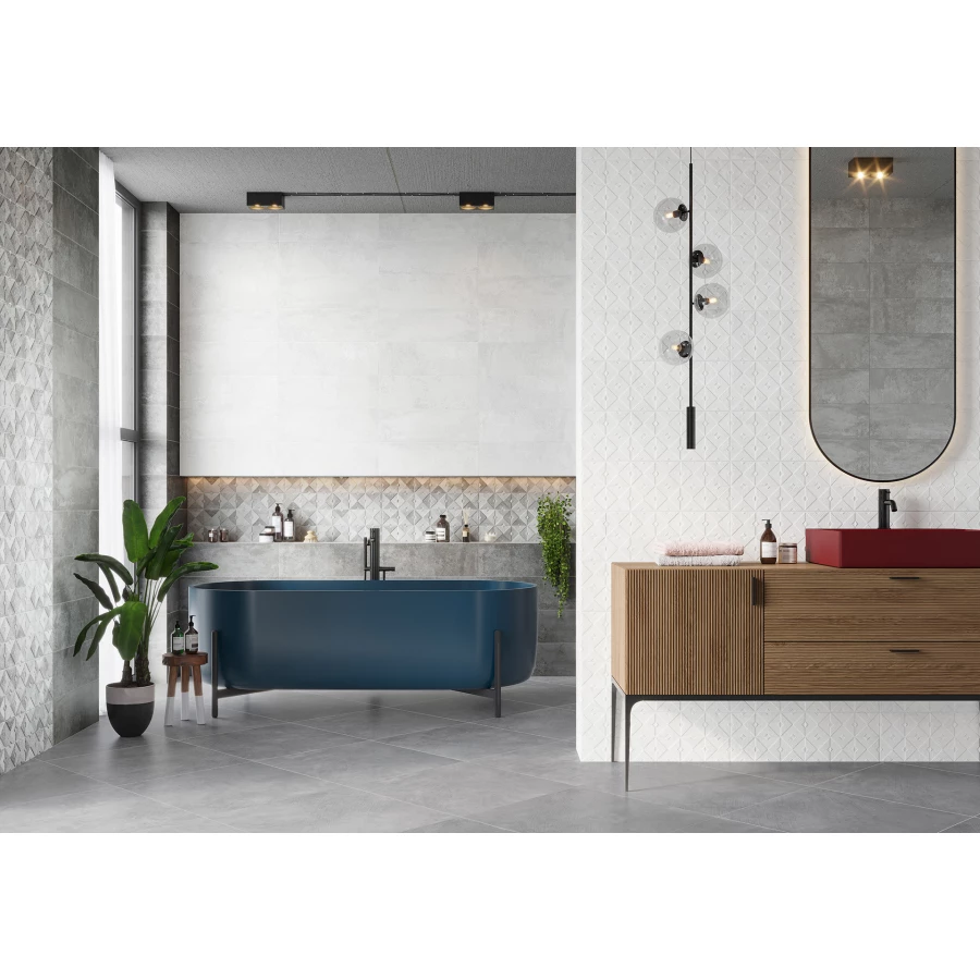 Плитка настенная ALMA Ceramica Mars матовая рельефная TWA11MAS017 60х20 см