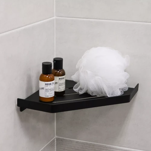 Полка Fixsen Hi-Tech угловая одноэтажная черная FX-841B