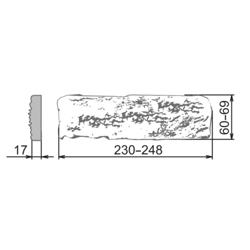 Декоративный камень клеймо Камелот Марсель черный 307
