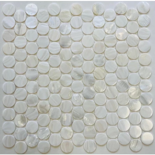 Мозаика из натурального перламутра Pixel mosaic Перламутр чип 25 мм сетка Pix752 29,5х28,5 см