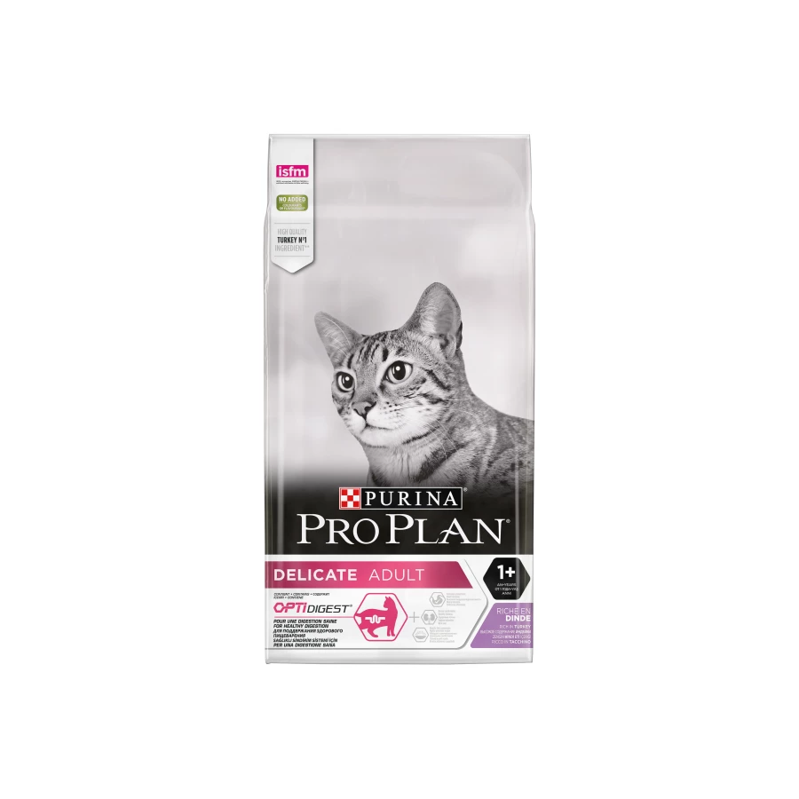 Сухой корм для кошек с чувствительным пищеварением ProPlan Delikate с комплексом Optirenal Индейка 10 кг 