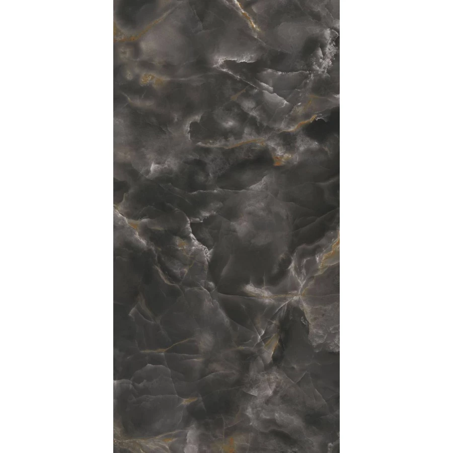 Керамогранит Fondovalle Onyx Black Crystal Polished глянцевый черный INF3494 120х60 см