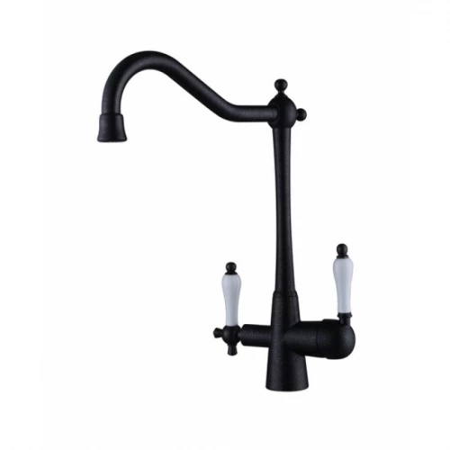 Смеситель для кухонной мойки Kaiser Vincent 31844-2 черный мрамор