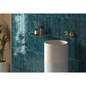 Плитка настенная Equipe Menorca Amun глазурованная глянцевая бирюзовая 31626 32,8x6,5 см