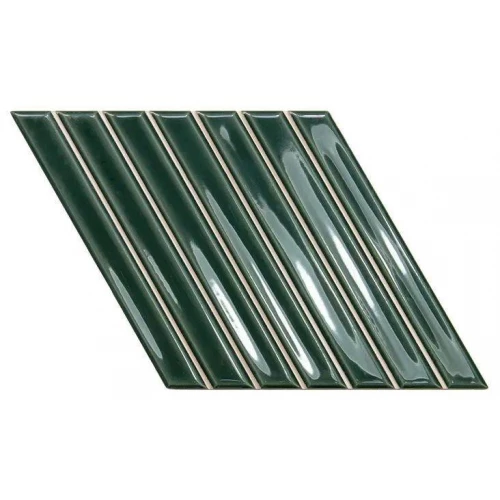 Плитка настенная WOW Spike Bars A Royal Green глянцевая зеленая 135016 25,9х15 см