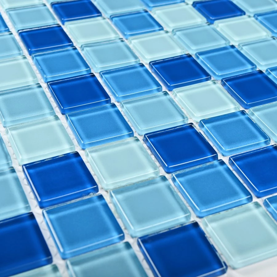 Мозаика Bonaparte Стеклянная мозаика Navy blue 25х25 глянцевая синяя 30х30 см