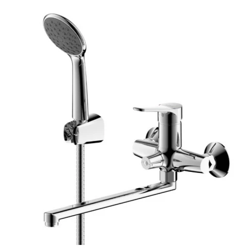 Смеситель для ванны Bravat Emeralda длинный излив F6135147CP-LB-RUS хром