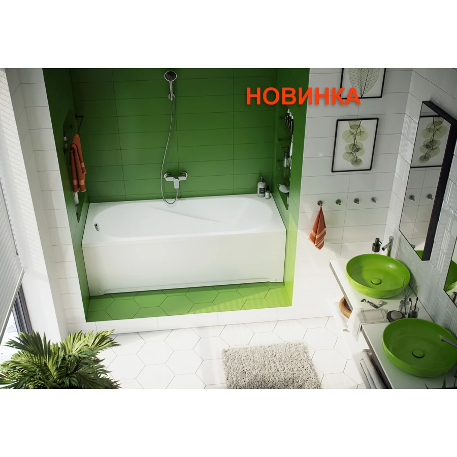 Ванна акриловая Azario Karmina прямоугольная AV0011160 160х70 см