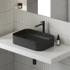 Умывальник Ravak Ceramic 550 r slim черный матовый XJX0D155001