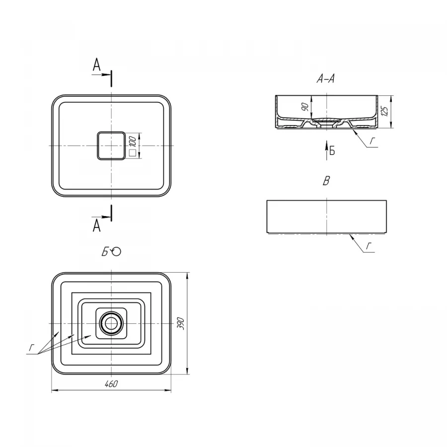 Умывальник Mixline Dreja Джой-46*39 546560