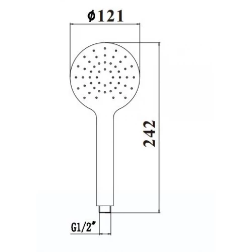Лейка Savol для ручного душа 1 режим черный S-YSP02H