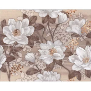 Панно Kerama Marazzi Жасмин из 2 частей C 7114T\A\B\3F 50х40 см