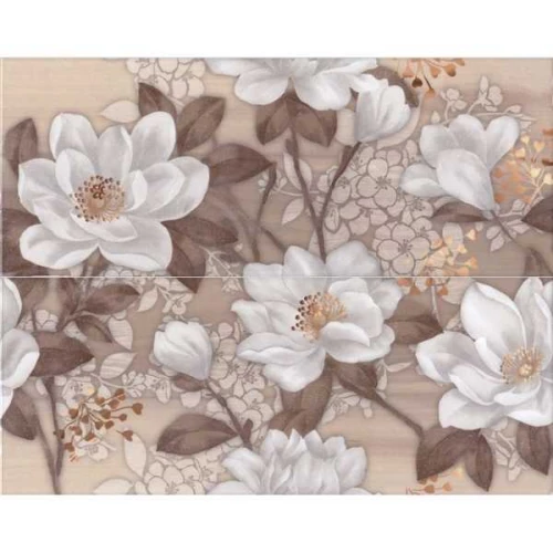 Панно Kerama Marazzi Жасмин из 2 частей C 7114T\A\B\3F 50х40 см