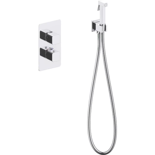 Смеситель встроенный с гигиеническим душем с термостатом Timo Petruma 5089/00SM хром