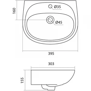 Раковина Santek Анимо 1.WH11.0.490 40 см