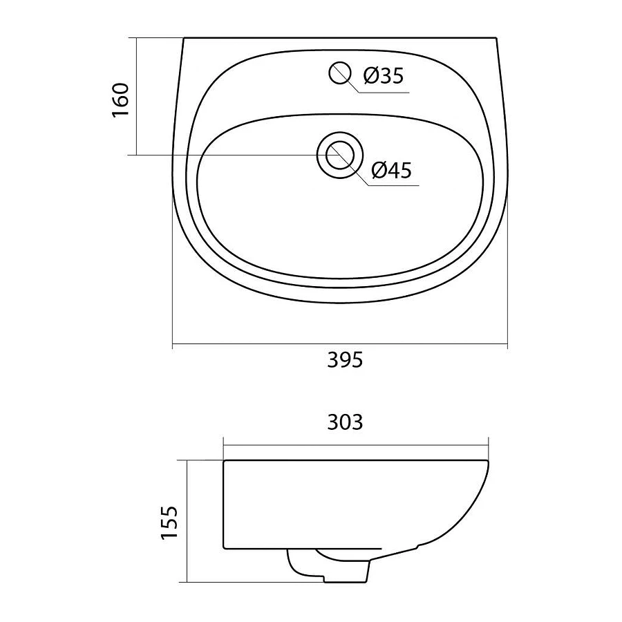 Раковина Santek Анимо 1.WH11.0.490 40 см